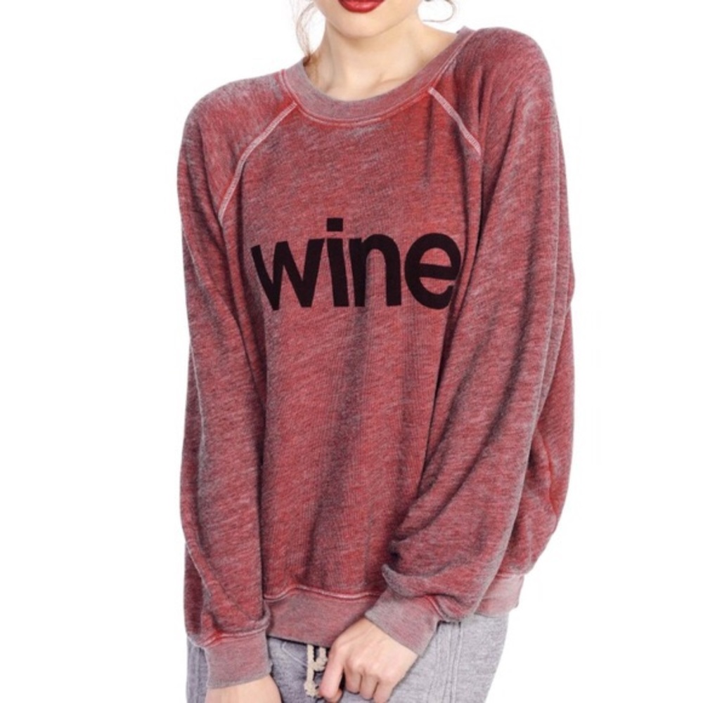 Wildfox couture wine sweatshirt